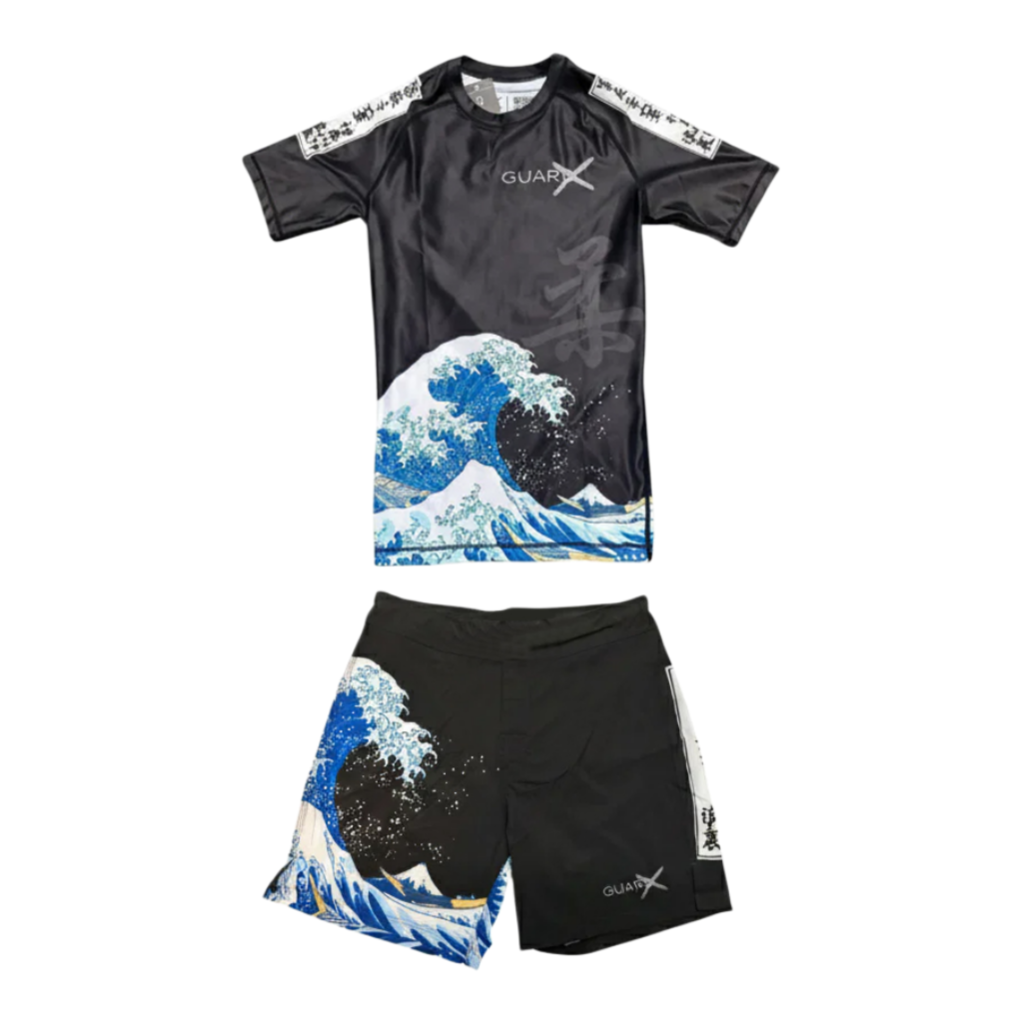 Rash Guard - Japonya Ukiyo-e Ocean Wave Brezilya Jiu