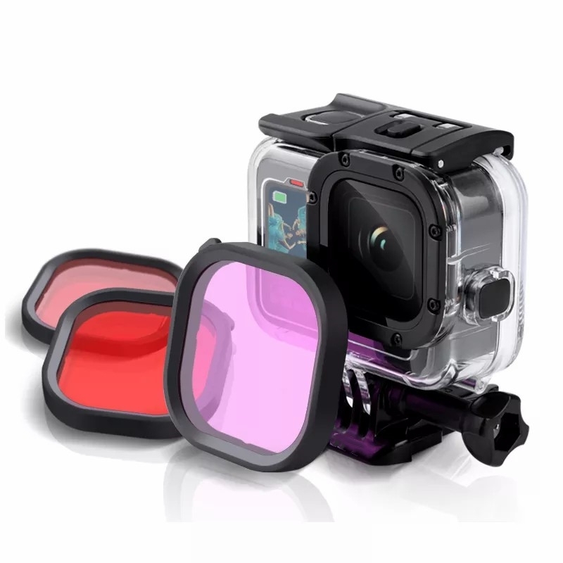 Snorkel Set - Filtreler Kiti Kırmızı Şnorkel Lens Kırmızı