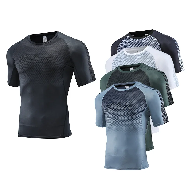 Rash Guard - Mens spor üst spor T-shirt vücut