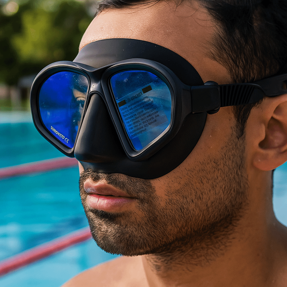 Snorkel Set - Temperli Camlı Serbest Dalış Maskesi Katlanabilir
