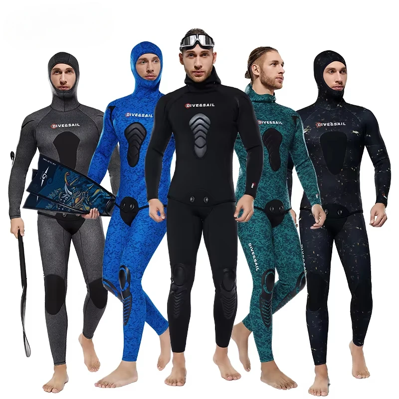 Wetsuit Men - Erkekler için 5mm Neopren İki Parçalı
