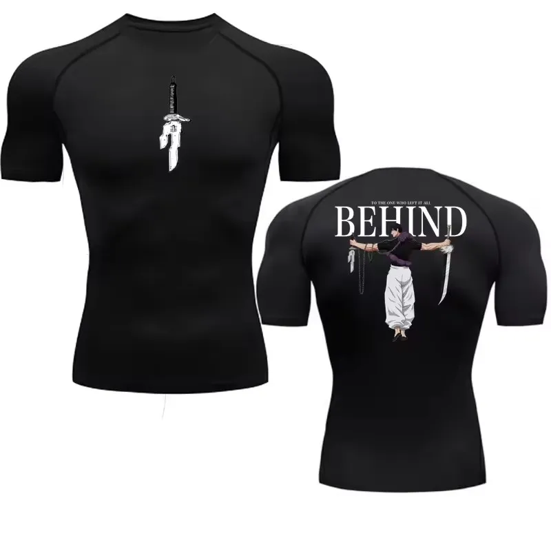 Rash Guard - Anime Baskılı Erkek Kompresyon Tişörtü, Nefes