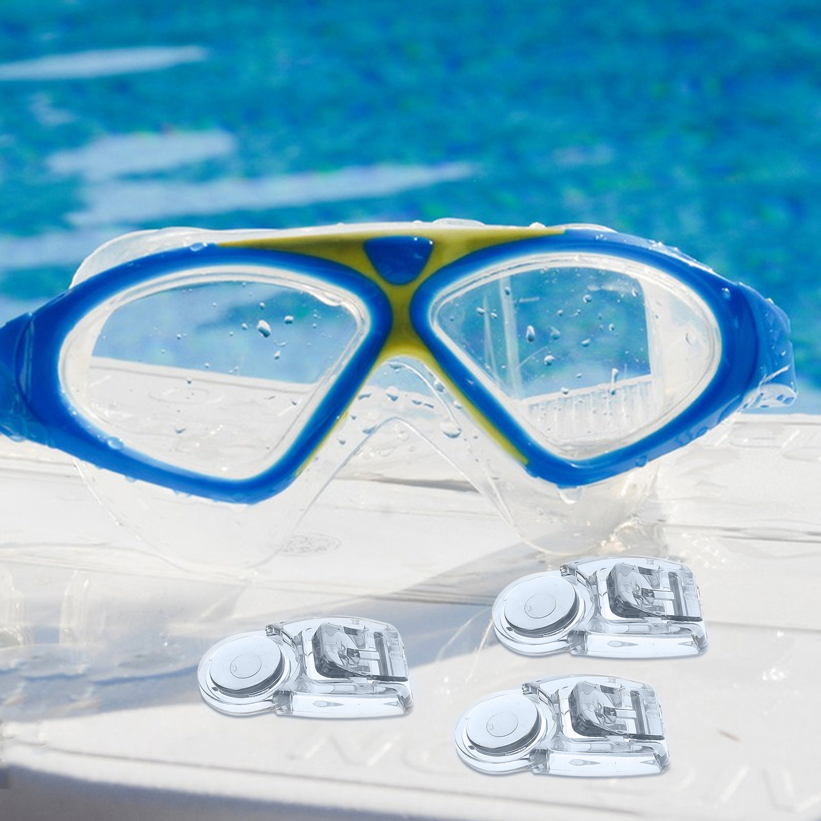 Goggles Swim - 4 Adet Evrensel Yüzücü Gözlüğü Klipsi,