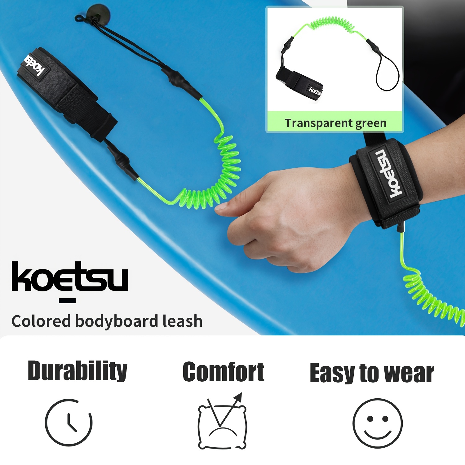KOETSU Bodyboard Kayışı, 5mm T - Surfboard Leash incelemesi ve fiyatı