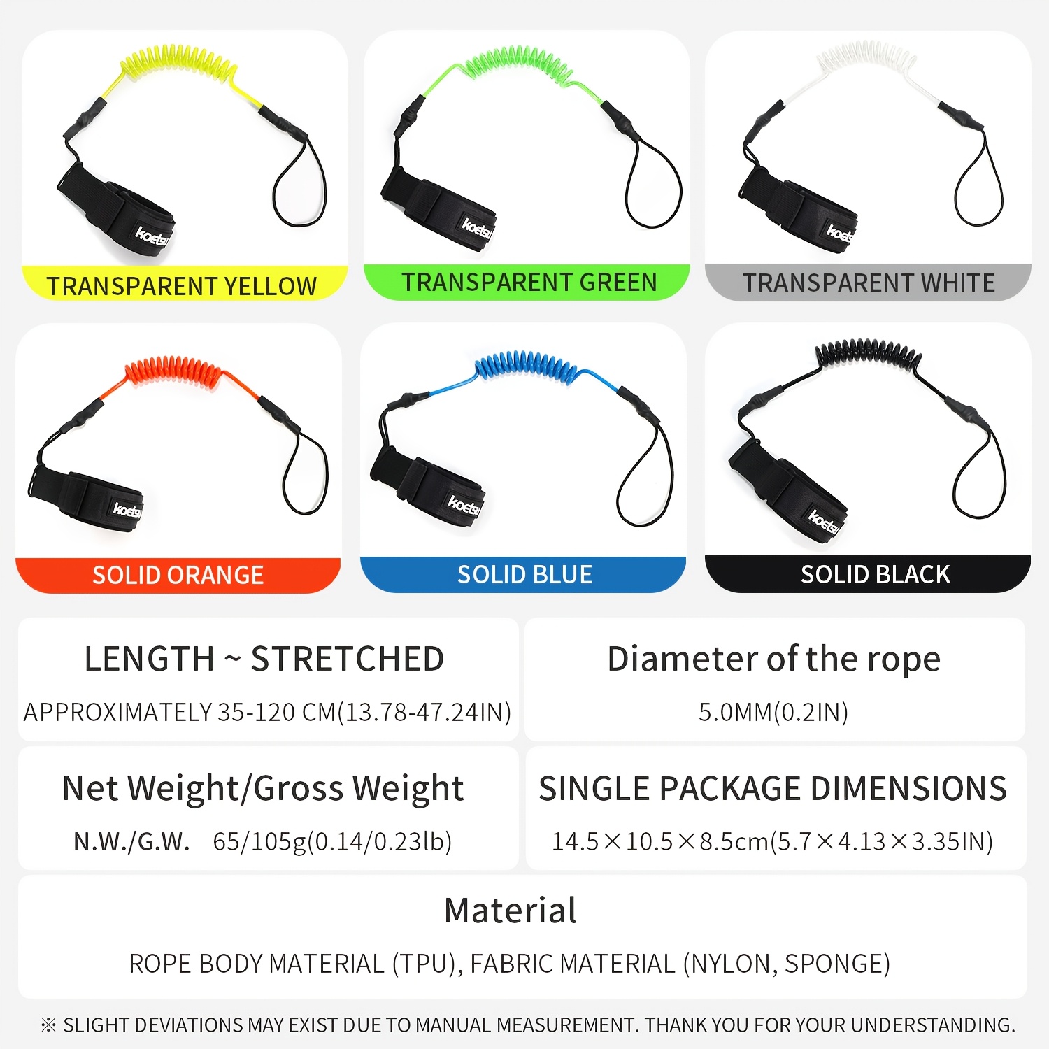 KOETSU Bodyboard Kayışı, 5mm T - Surfboard Leash incelemesi ve fiyatı