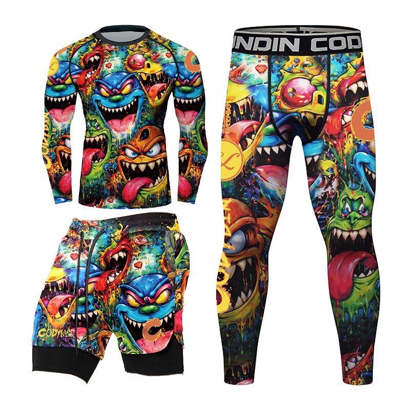 3D Renkli Canavar Desenli Erke - Rash Guard incelemesi ve fiyatı