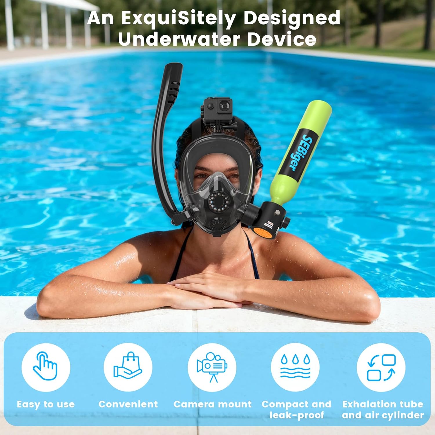 0,5L Mini Scuba Tüpü ve Tam Yü - Snorkel Set incelemesi ve fiyatı