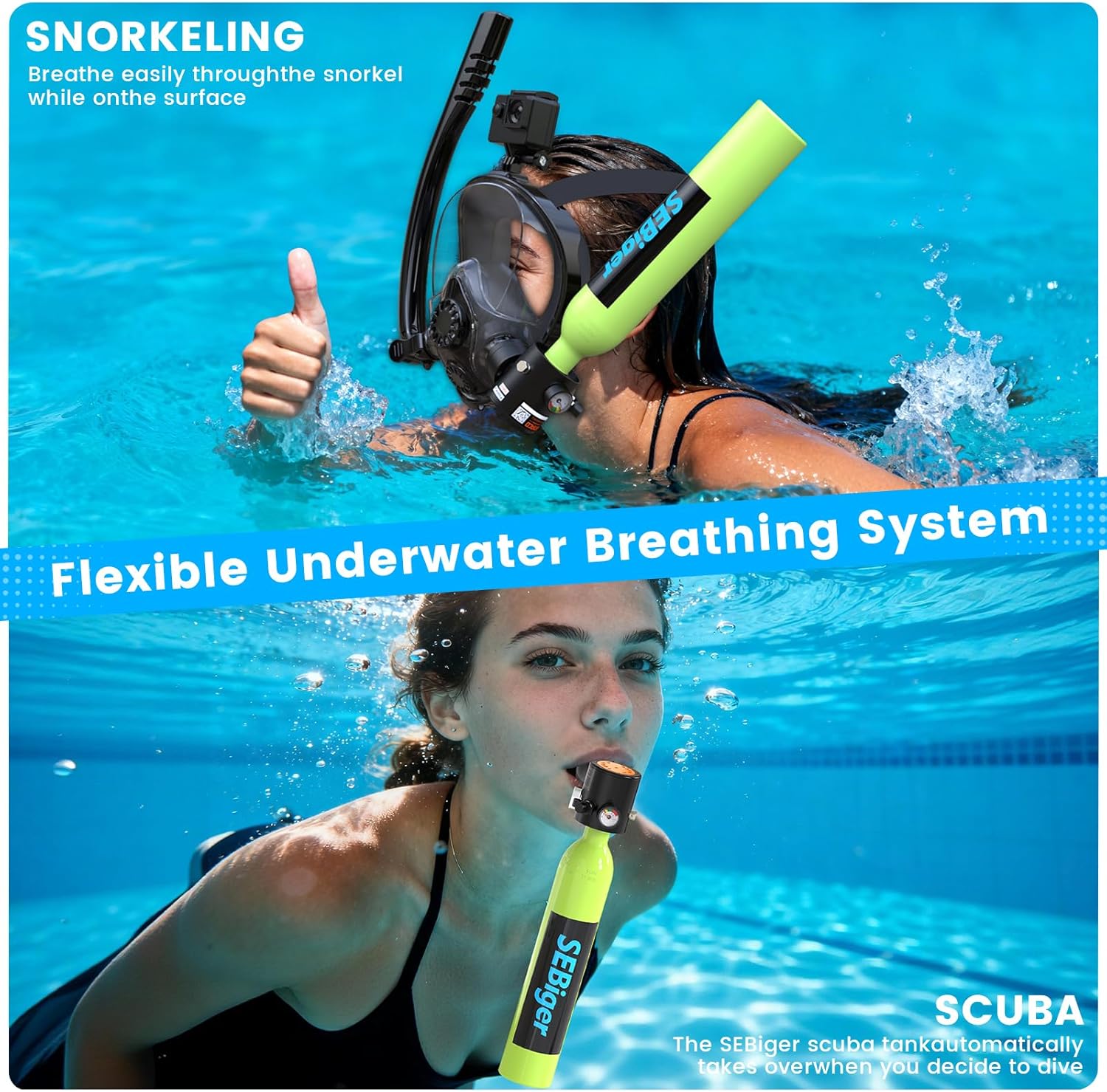 0,5L Mini Scuba Tüpü ve Tam Yü - Snorkel Set incelemesi ve fiyatı